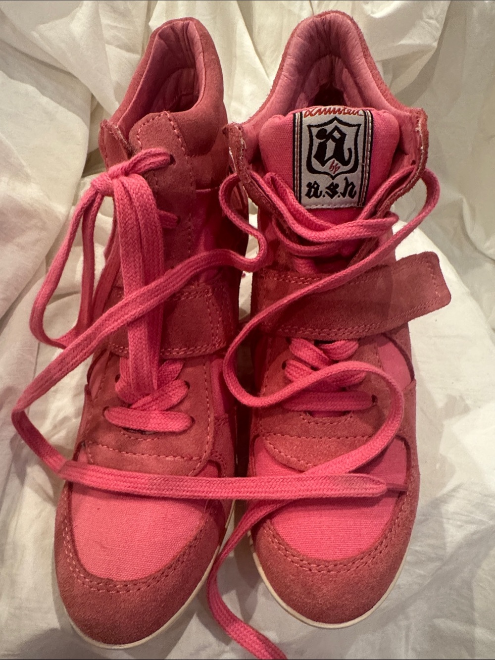 Ash Hot Pink High-Top Sneakers